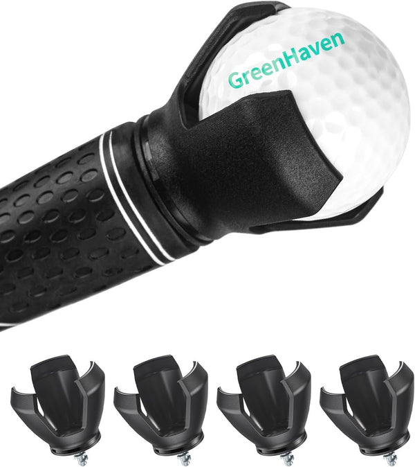 GreenHaven Golf Ball Retriever Grabber for Putters, Portable Grip Sucker Tool Back Saver for Golfers, 3-4 Pack