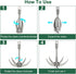 Grappling Hook Folding Survival Claw, Multifunctional Stainless Steel Hook for Camping