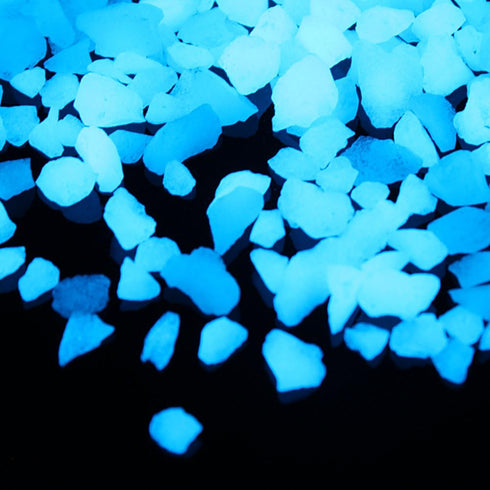 Glow in The Dark Gravel Stones, Aquarium Gravel, Decorative Rocks for Fish Tank, 280g/10oz (5-8mm, Sky Blue)