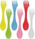 Honbay 6PCS Colorful BPA Free Tritan Sporks - Versatile 3 in 1 Utensil Spoon, Fork & Knife Combo