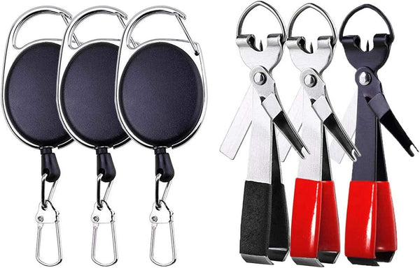 Fishing Quick Knot Tying Tool, 3 Sets Stainless Steel 4 in 1 Tool with Knotter, Clippers, Sharpener, and Zinger