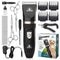 Professional Dog Grooming Kit - Cordless Low Noise Clippers for Thick Coats, Includes Nail Trimmer & Shears