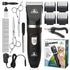 Professional Dog Grooming Kit - Cordless Low Noise Clippers for Thick Coats, Includes Nail Trimmer & Shears