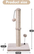 Premium Cat Scratching Post Kitten Scratcher Sisal with Hanging Ball 22in for Kittens (Beige)