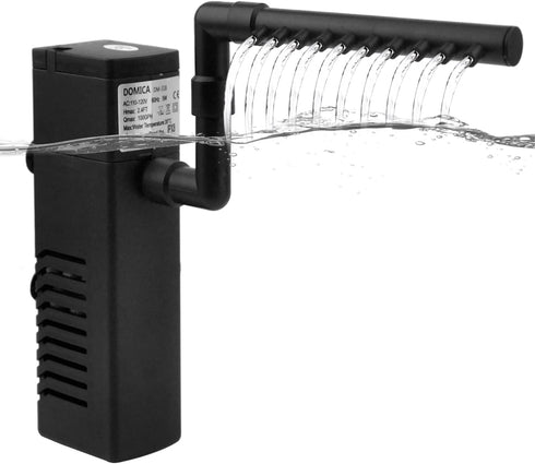 Internal Aquarium Filter 100GPH, 5W Power Filter with Aeration System for 5 to 15 Gallons Fish Tank