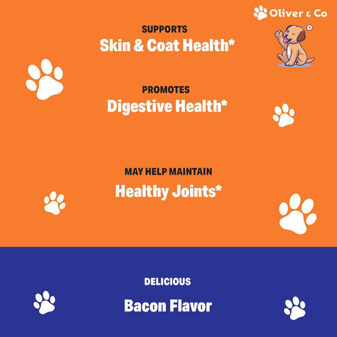 Liquid Collagen for Dogs - Itch Relief Supplement, Bacon Flavor, 1 fl oz Dog Collagen