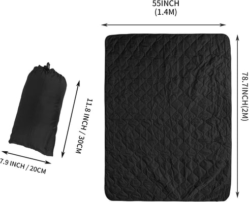 Poncho Liner Military Insulation Blanket - Camo with Compression Carry Bag for Outdoors Hiking Gear