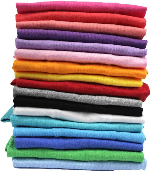 Pet Clothes Small Dog Clothing Blank Color Sport Dress, T-Shirts for Small Female Dogs, 100% Cotton (L, Turquoise)