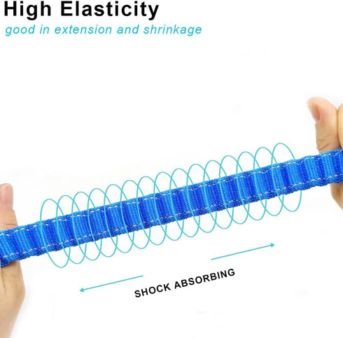 5-7FT Reflective Bungee Dog Leash, Anti-Pull Shock Absorption Nylon Elastic Walking Leash for Small Medium Dogs/Cats
