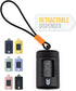 SVD.PET Dog Poop Bag Dispenser, Retractable Waste Bag Holder, Lightweight with Stretchy Strap for Any Dog Leash (Black)