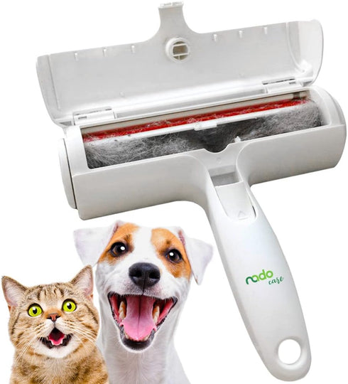Nado Care Pet Hair Remover Roller - Reusable & Self-Cleaning, Removes Dog & Cat Fur from Furniture, No Tape Required