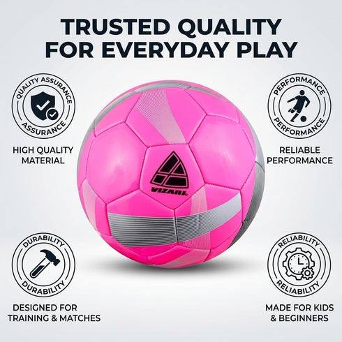 (Pack 1, 6 12) VIZARI Hydra Soccer Ball for Boys | Eye-Catching Outdoor Soccer Ball with Unique Graphics | Durable TPU