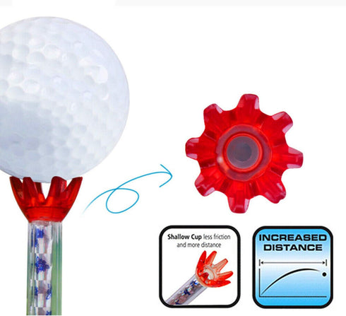 Golf Tees Unbreakable Plastic Magnetic 80 mm Long Bulk Reusable 4/8 Pack Blue Red Flexible Magnet Tee Lift Step for Men