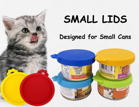 Cat Food Can Lids, Silicone Covers for 3 oz Cat Food Cans, Small Pet Food Can Lids (Multiple)