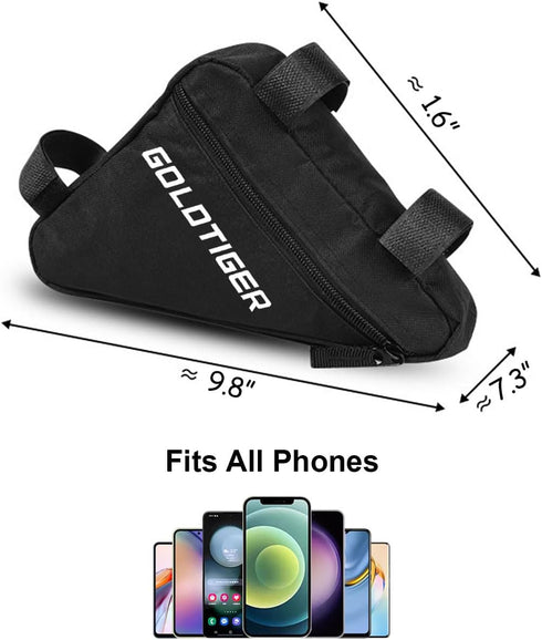 Ultra-Lightweight Triangle Bike Frame Bag, Spacious Easy-Access Saddle Pouch for Cycling Essentials, Secure & Durable
