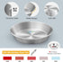 5.9'' Wide Whisker Friendly Cat Bowl, 304 Stainless Steel Bowls Set, 2 Pcs Shallow Metal Dish for Cats