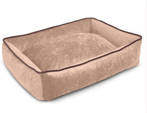 PUP IQ Smart Pup Sand Lounger Dog Bed, Large, Classic Beige, Waterproof Crypton Fabric, Machine Washable