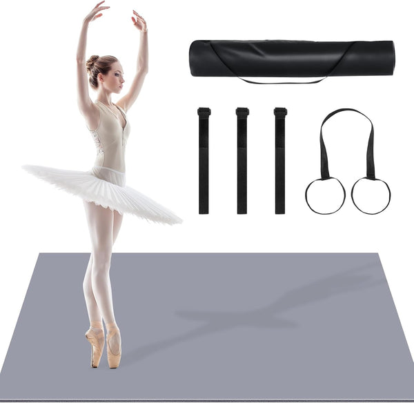 MDIBELZYH Non-Slip Dance Floor, Portable PVC Workout Pad for Ballet Pilates- Perfect for