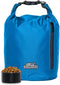 Dog Food Travel Bag with 1 Cup Scoop: Waterproof Kibble Storage Container for Home, Camping, 32 Cups (Blue)