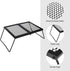 REDCAMP Heavy Duty Folding Campfire Grill Steel Grate, Portable Cooking Rack Over Fire Pit with Carry Bag