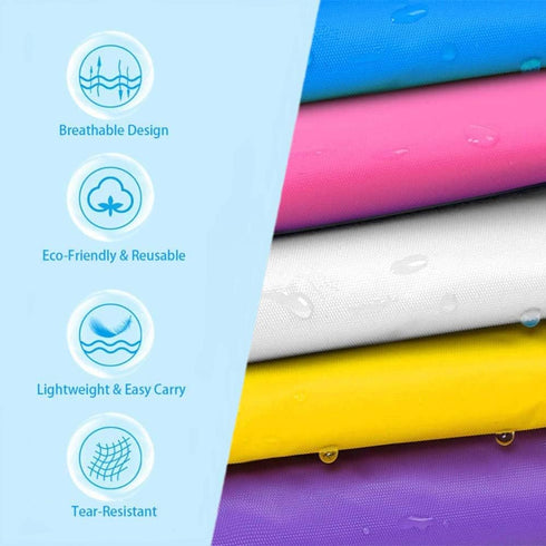 Rain Ponchos for Adults, Reusable EVA Raincoats with Hood, Portable Waterproof Jackets (2-5 Pack)