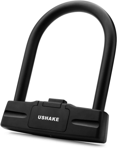 USHAKE Heavy Duty U Lock for Bicycles, Motorcycles, Combination Lock, Anti Theft (Black 14mm Chackle)
