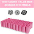 1000 Count 9"x12" Pink Poop Bags - Dog Waste Bag, Cat Litter, EZ Pick Up Puppy Waste Disposal, Large