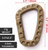 Tactical Gear Clips Plastic Carabiner Keychain Clip D-Rings for Backpack Molle System Bag Key Chain