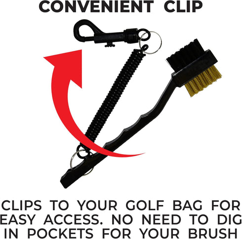 PrideSports Golf Club Cleaning Brush in Black