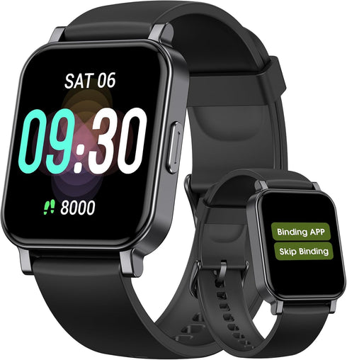 Senior Friendly Pedometer Watch, Waterproof Fitness Tracker with Step Counter, Calories/Sleep Tracker for Men Women