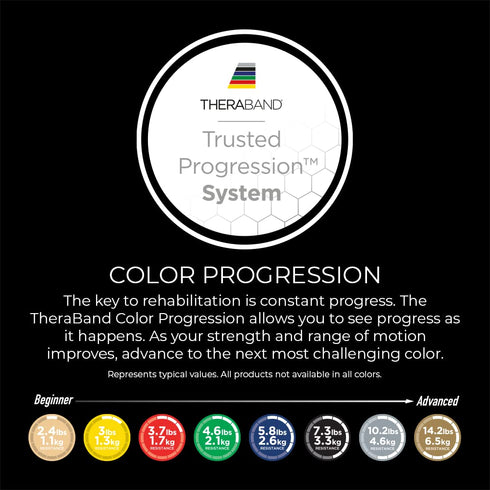 THERABAND High Resistance Bands - Set of 2 Elastic Super Bands for Flexibility & Workouts