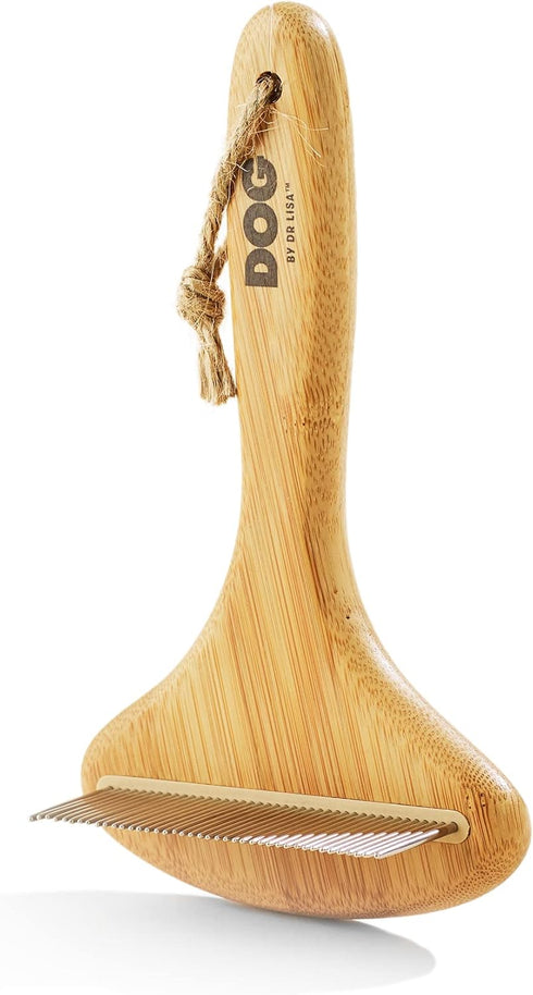 DOG by Dr Lisa Rake Brush for Dogs - Grooming Tool for Thick Coats, Sustainable Bamboo, Vet-Created