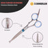 4 Set Dog Grooming Scissors Kit with Rounded Blunt Tips, Straight, Curved & Thinning Shears, Tools for Goldendoodles