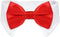 KOOLMOX Red Tuxedo Dog Bow Ties for Large Dogs, Adjustable White Collar Formal Pet Necktie for Small Medium Large