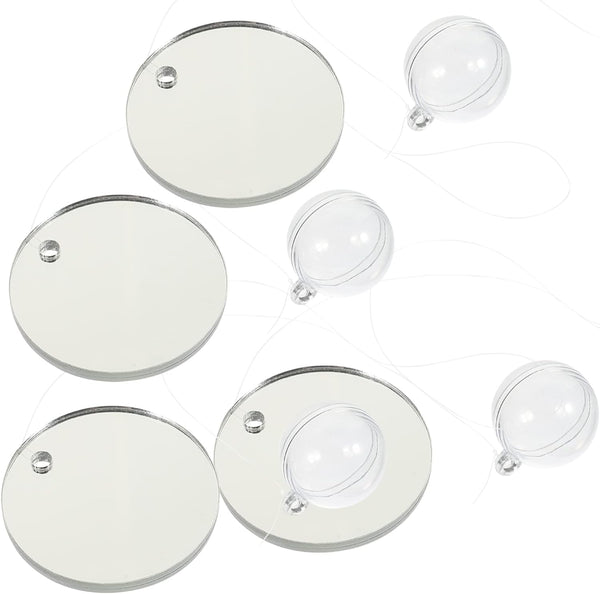 ULTECHNOVO 4Pcs Betta Fish Mirrors, Exercise Mirror for Fish Tank with Floating Ball - 5cm