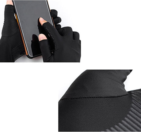 Qsvbeeqj UV For Protection Fishing Fingerless Gloves Light Breathable Sunscreen Driving Gloves Anti UV For Outdoor