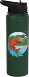 Trout Fly Fishing Tying Salmon Fisherman Sockeye Salmon Graphic For Fly Fishing Fisherman Stainless Steel Insulated Water Bottle