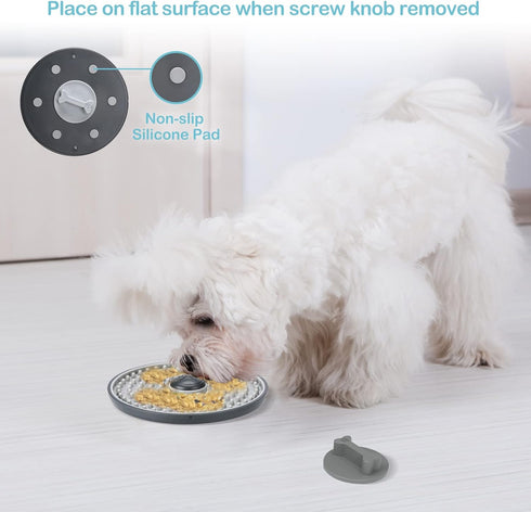 Avont Lick Mat for Dogs Cats, Cat Dog Crate Lick Mat Slow Feeder for Wet Food, Peanut Butter Lick Pad, Soothing Calming