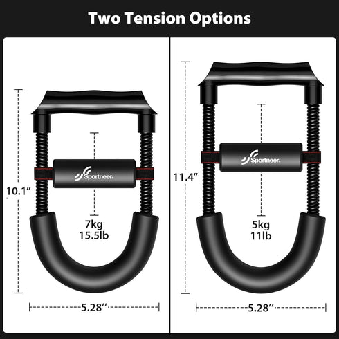 Sportneer Wrist Strengthener, Forearm Exerciser with Adjustable Tension for Improving Strength - Hand Developer Arm Grip Workout Strength Trainer for Starter and Pro - Workout Equipment Home Gym by Sportneer