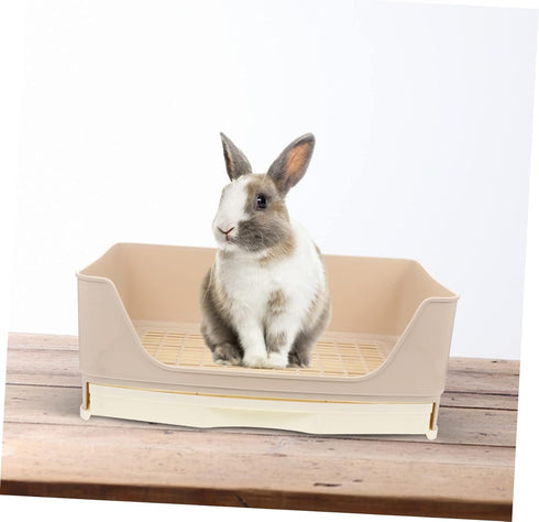 Bunny Potty Trainer Durable Animal Toilet with Large Mesh Design for Easy pet Litter Tray for Rabbits Guinea Pigs