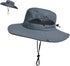 PFFY Sun Bucket Hat for Men Women, 3” Wide Brim, UPF 50+, Fishing & Beach Hats