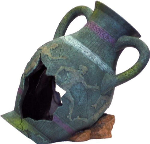 Blue Ribbon EE-822 Exotic Environments Greek Vase Aquarium Ornament 8 by 6-1/2 by 7