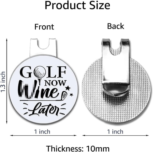 Hafhue Golf Now Win Later Ball Marker with Magnetic Hat Clip, Funny Golf Accessories