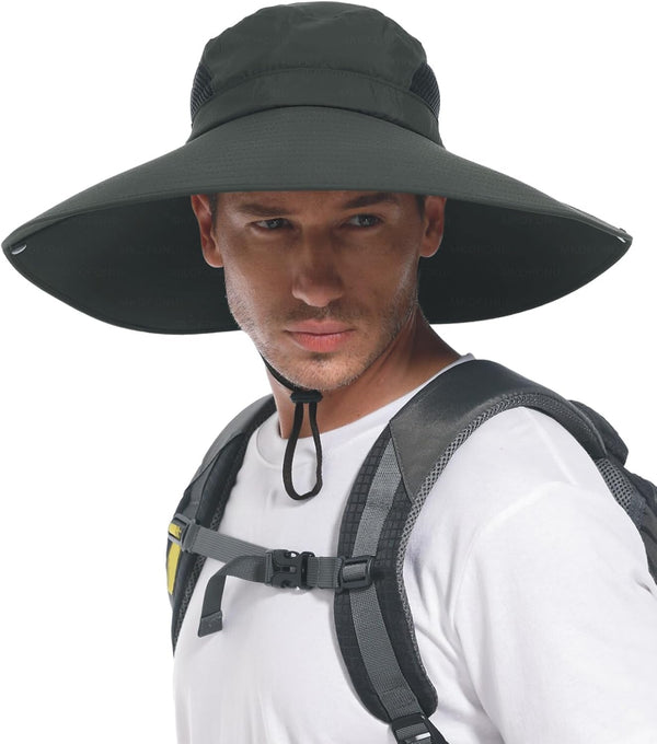 Ultra Wide Brim Hat for Men & Women, UPF50+ Waterproof Sun Hat for Fishing Hiking Camping