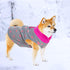 Grey Dog Heart Sweater with Leash Ring, Soft Fleece Vest for Small Dogs and Cats, Medium Size