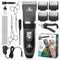 Pet Union Professional Dog Grooming Kit - Cordless Low Noise Clippers for Thick Coats, Includes Nail Trimmer & Shears