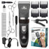 Pet Union Professional Dog Grooming Kit - Cordless Low Noise Clippers for Thick Coats, Includes Nail Trimmer & Shears