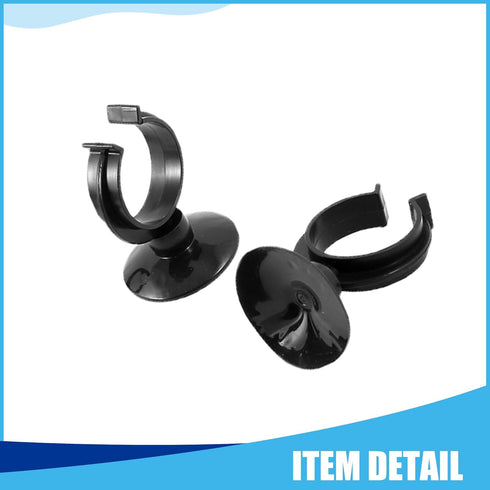 Aquarium Heater Clips - Suction Suckers for Fish Tanks (Black 5pcs)