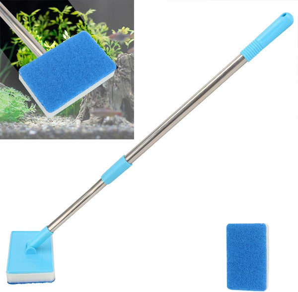 Yamibobo Long Handle Fish Tank Sponge Brush Extendable Aquarium Fish Tank Cleaning