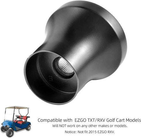 Golf Cart Steering Wheel Adapter for EZGO RXV/TXT, Works on 5-6 Holes Steering Wheel, Aluminum Alloy-Black